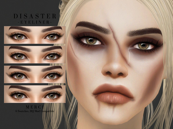 Sims 4 — Disaster -Eyeliner- by -Merci- — Unisex, teen-elder. Have Fun!