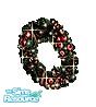 Sims 1 — Christmas Apple Wreath by capricce — Wreath with small apples. Cloned from a wall lamp. No expansion pack should