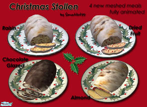 Sims 2 — Christmas Stollen by Simaddict99 — Delicious Christmas stollen for your sims to prepare and enjoy this Holiday
