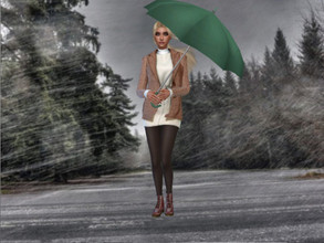 Sims 4 — CAS Background - Rainy day nature by Nordica-sims — Made this background of a rainy and windy day