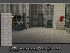 Sims 4 — MB-StonyStyle_RottenJumble2 by matomibotaki — MB-StonyStyle_RottenJumble2, rought and rotten tile texture for an