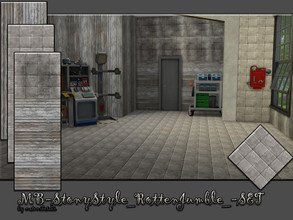 Sims 4 — MB-StonyStyle_RottenJumble_SET by matomibotaki — MB-StonyStyle_RottenJumble_SET, rotten and rough used tile and