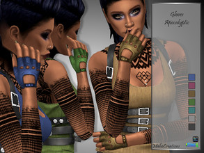 Sims 4 — Gloves Apocalyptic by MahoCreations — basegame female / male teen to elder 7 colors disallow for randoms