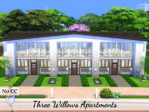 Sims 4 — Three Willows Apartments by diaaa1112 — Three Willows is a modern three-apartment block. It contains three