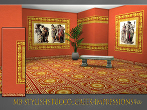 Sims 4 — MB-StylishStucco_Greek-Impressions4a by matomibotaki — MB-StylishStucco_Greek-Impressions4a, lush wallpaper