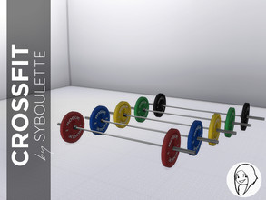 Sims 4 — Crossfit Weighted Barbell by Syboubou — Because sometimes your sims might not feel like training at the gym and