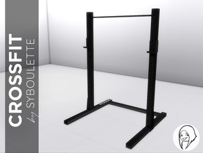 Sims 4 — Crossfit Squat Rack by Syboubou — Having an olympic barbell at home is good. Having a rack to heavy squat