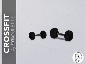 Sims 4 — Crossfit Dumbell by Syboubou — Nothing dumb about dumbells. The heavy-duty, rubber-encased heads minimize noise