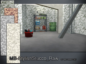 Sims 4 — MB-StylishStucco_Raw by matomibotaki — MB-StylishStucco_Raw, rough and used strucktured concrete wall, comes in
