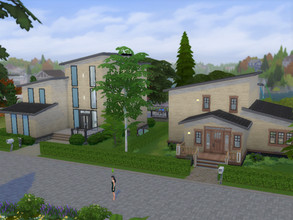 Sims 4 — Two in One House - SimsJuly No CC by simsjuly — Two in One is a lot with 2 fully decorated houses. House one