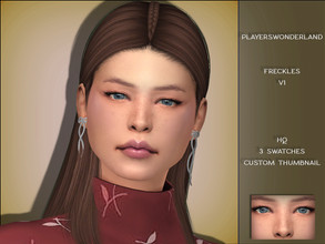 Sims 4 — Freckles V1 by PlayersWonderland — _HQ _Custom thumbnail _3 Swatches 