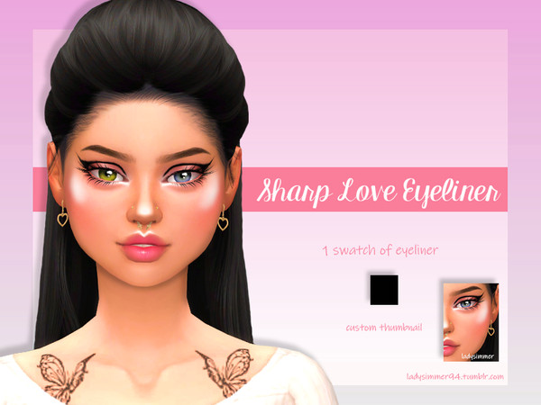Sims 4 — Sharp Love Eyeliner by LadySimmer94 — BGC 1 swatch Custom Thumbnail (as seen on the ad) Teen / Elder Male /