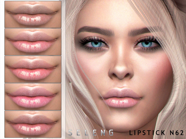 Sims 4 — Lipstick N62 by Seleng — Teen to Elder 15 colours Custom Thumbnail HQ mod compatible The picture was taken with
