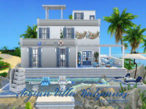 Sims 4 — Aegian Villa Kalymnos by Tatiananeofitou by tatiananeofitou — Aegian Kalymnian traditional villa build from