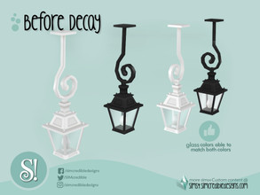 Sims 4 — Before Decay - ceiling lamp by SIMcredible! — Our Erebus Apocalyptical set before its decay by