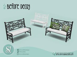 Sims 4 — Before Decay - bench by SIMcredible! — Our Erebus Apocalyptical set before its decay by SIMcredibledesigns.com