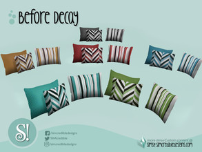 Sims 4 — Before Decay - Cushions by SIMcredible! — by SIMcredibledesigns.com available at TSR 6 variations