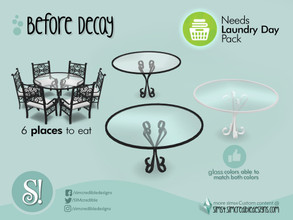 Sims 4 — Before Decay - table *REQUIRES laundry day* by SIMcredible! — by SIMcredibledesigns.com available at TSR 2