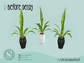 Sims 4 — Before Decay - big plant by SIMcredible! — by SIMcredibledesigns.com available at TSR 2 colors variations