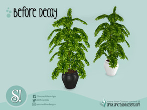 Sims 4 — Before Decay - big plant 2 by SIMcredible! — by SIMcredibledesigns.com available at TSR 2 colors variations