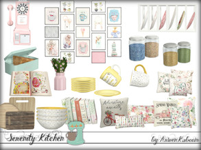 Sims 4 — Serenity Kitchen Decorations by ArwenKaboom — This is the deco part of Serenity Kitchen. This set contains: -