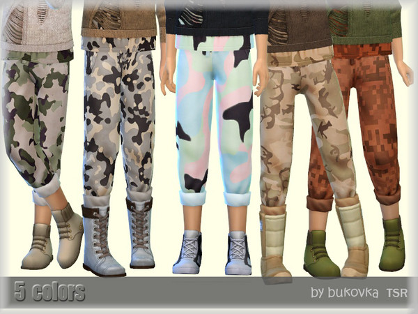Sims 4 — Pants Apocalypse child by bukovka — Pants for children of both sexes. Installed offline, suitable for base game.