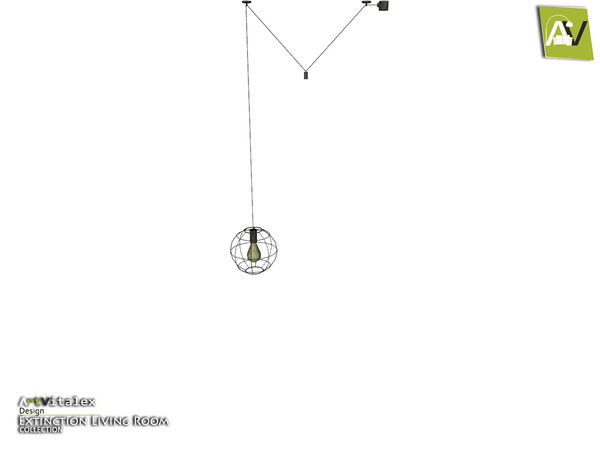 Sims 4 — Extinction Industrial Ceiling Lamp Medium by ArtVitalex — - Extinction Industrial Ceiling Lamp Medium -