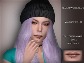 Sims 4 — Mouthpreset N18 by PlayersWonderland — _Custom thumbnail _Non default _You can find it by clicking on the mouth