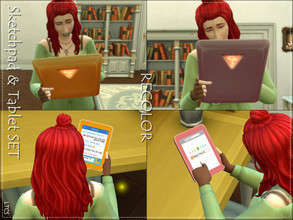 Sims 4 — Gadget Set - Sketchpad & Tablet by Ghiuri — This is a Base Game Recolor and requires only the Base Game.