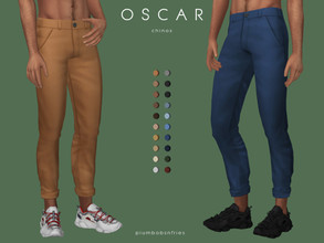 Sims 4 — OSCAR | chinos by Plumbobs_n_Fries — EA Mesh / Texture Edit Rolled Chinos Base Game Compatible Male | Teen -