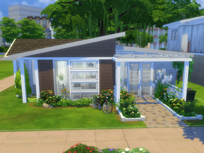 Sims 4 — Designer House by FancyPantsGeneral112 — It's a small house with one bedroom and one bathroom.
