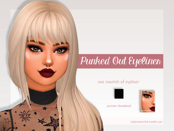 Sims 4 — Punked Out Eyeliner by LadySimmer94 — BGC 1 swatch Custom Thumbnail (as seen on the ad) Teen / Elder Male /