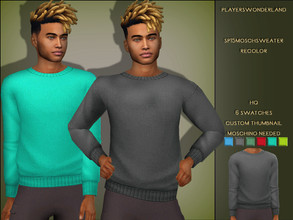 Sims 4 — SP15MoschSweater Recolor | Moschino needed by PlayersWonderland — _HQ _Custom thumbnail _6 Swatches Moschino SP