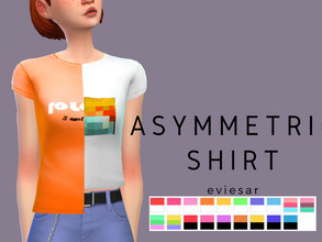 Sims 4 — Asymmetric Top by EvieSAR — Inspired by the modern fashion, The asymmetric top is here! - Three different