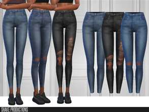 Sims 4 — ShakeProductions 437 Jeans SET by ShakeProductions — This set contains 3 versions of the same jeans.