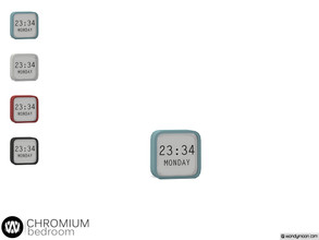 Sims 4 — Chromium Clock by wondymoon — - Chromium Bedroom - Clock - Wondymoon|TSR - Creations'2020
