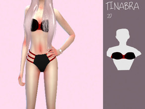 Sims 4 — Tina Bra by leonamcboner — A red and black bra for your sims!