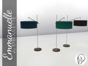 Sims 4 — Emmanuelle - Floor Lamp by Syboubou — This Floor Lamp in painted steel and Hardwood is in the minimalist style.