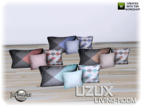 Sims 4 — Uzux living room cushions sofa by jomsims — Uzux living room cushions sofa