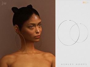 Sims 4 — Ashley Hoops by jwofles-sims — these are huge metal hoops, enjoy :)
