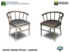 Sims 3 — kardofe_Ethnic Dining Room_Chair by kardofe — Natural ethnic style dining chair, made from recycled wood