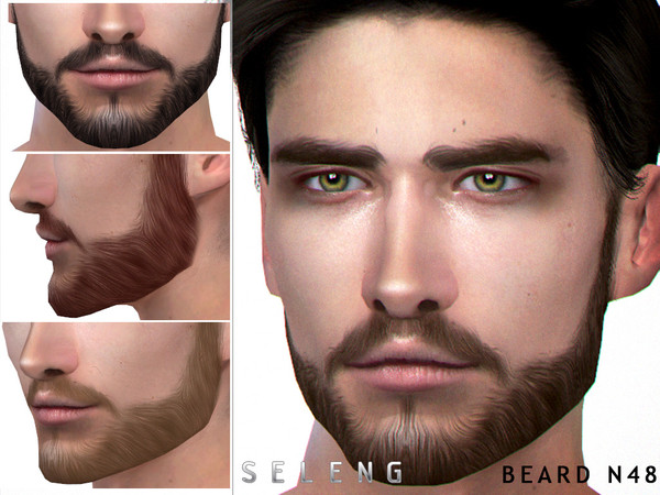 Sims 4 — Beard N48 by Seleng — Teen to Elder 10 colours Custom Thumbnail HQ mod compatible The picture was taken with HQ