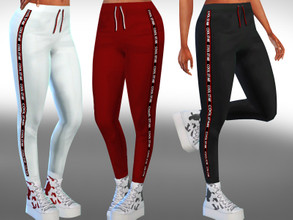 Sims 4 — Female Cool Star Jogging Pants by saliwa — Female Cool Star Jogging Pants