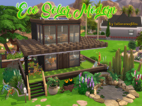 Sims 4 — Eco Solar Modern by tatiananeofitou — Eco Solar Modern is an ecological residence lot for those who adores