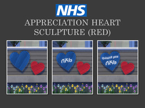 Sims 4 — NHS Appreciation Heart Sculpture (Red) by Teknikah — Heart sculpture recoloured for your sims to show