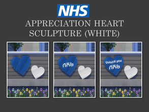 Sims 4 — NHS Appreciation Heart Sculpture (White) by Teknikah — Heart sculpture recoloured for your sims to show