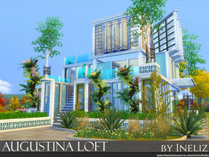 Sims 4 — Augustina Loft by Ineliz — This modern loft is perfect for sims that aspire to be more eco-friendly, while