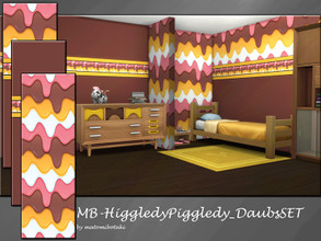 Sims 4 — MB-HiggledyPiggledy_DaubSET by matomibotaki — MB-HiggledyPiggledy_DaubSET, colorful wallpaper set for your