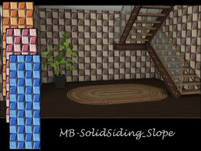 Sims 4 — MB-SolidSiding_Slope by matomibotaki — MB-SolidSiding_Slope, well structured design wall, comes in 4 different