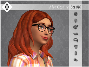 Sims 4 — Alya Cesaire - Set010 - Glasses by AleNikSimmer — THIS PACK HAS ONLY THE GLASSES. -TOU-: DON'T reupload my items